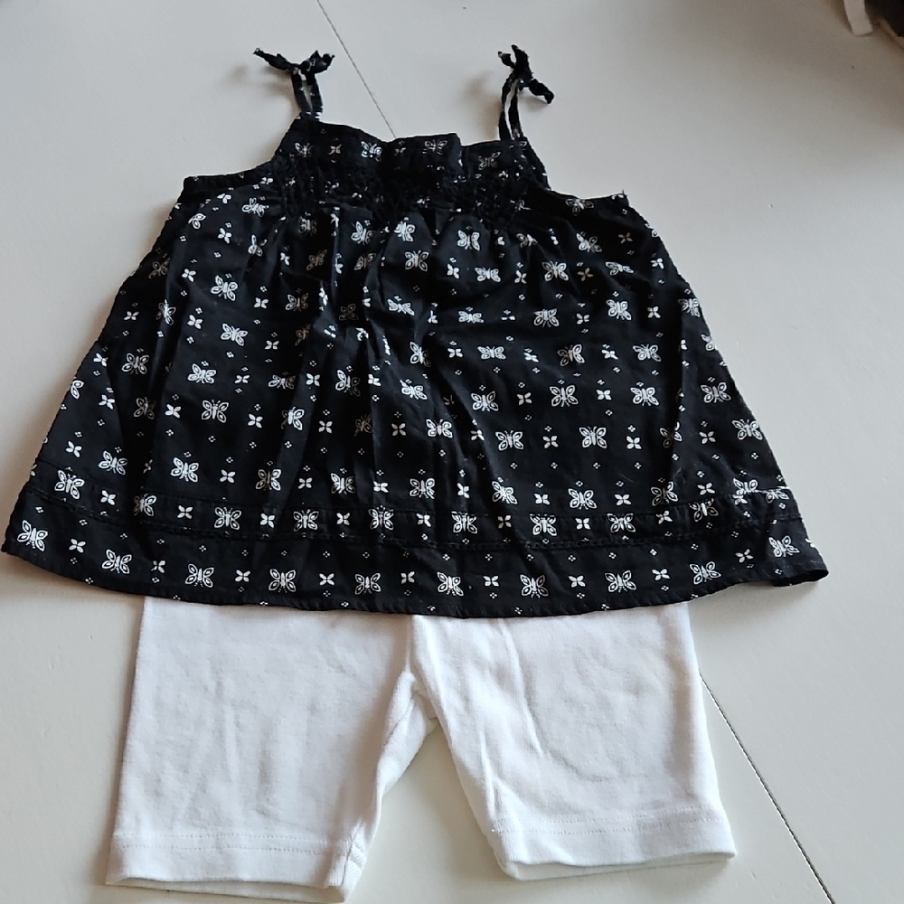 Joe Fresh Black and White Butterfly Top Kid